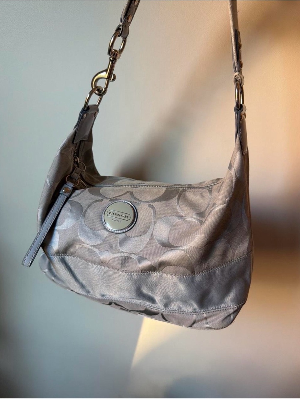 Coach Signature Hobo Bag in Light Blue